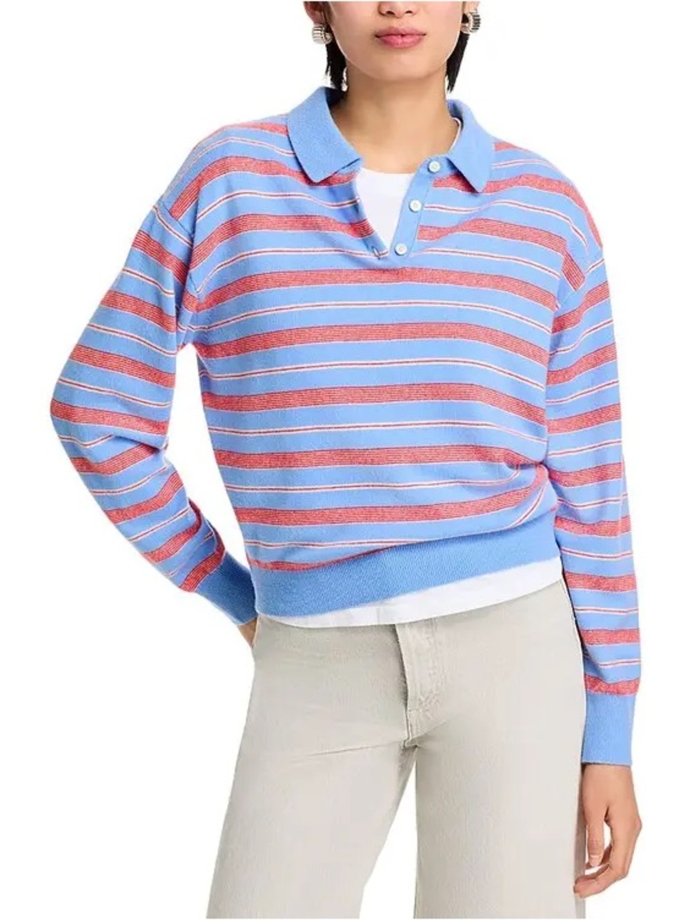NWT Guest In Residence - Striped Polo Sweater